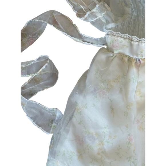 Vintage New York Kids Size 4 Pastel Floral Puff Sleeve Dress USA Made - Picture 10 of 16